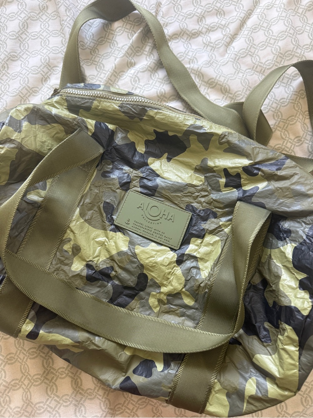 ALOHA Collection Olive and Black Camo Duffel Bag